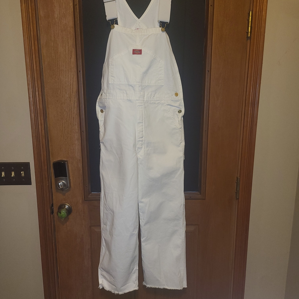 Dickies White Denim Overalls